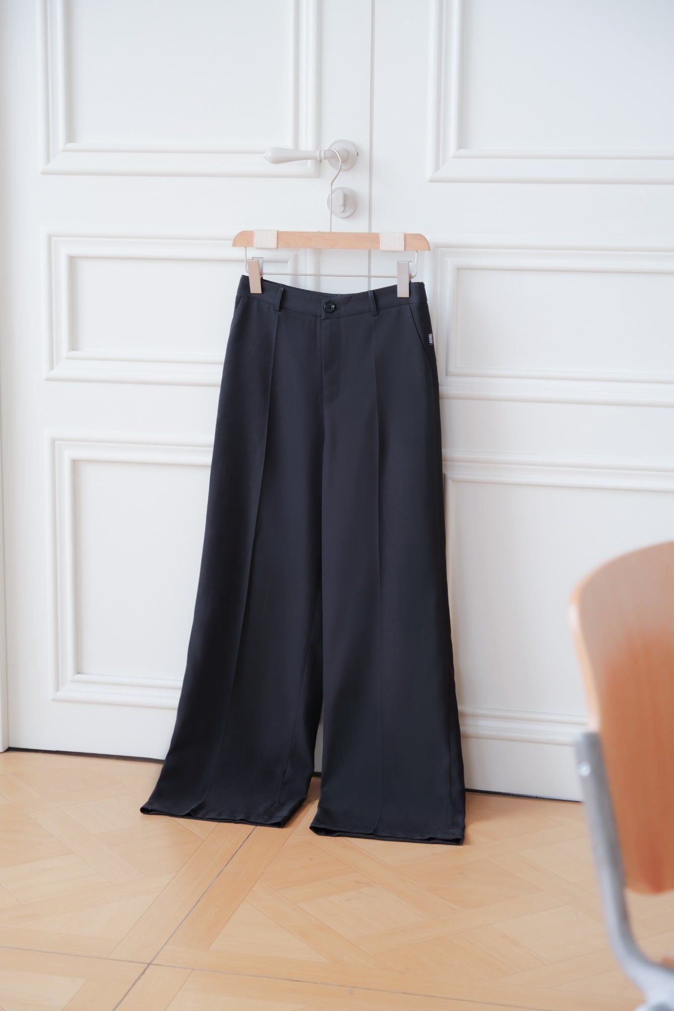  Quần suông basic màu ghi tàn 