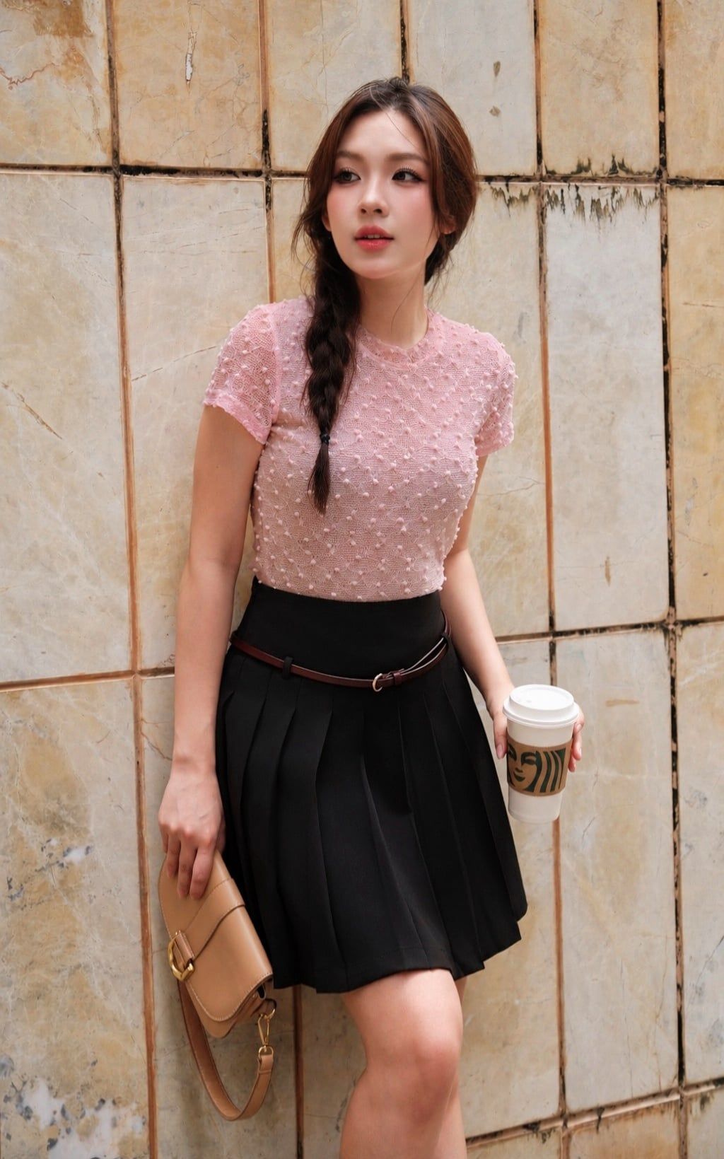 Áo thun basic hạt nổ màu hồng