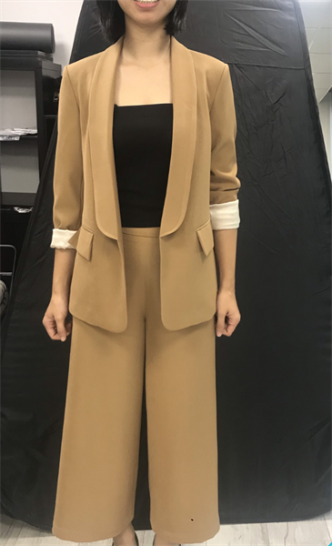 Blazer cổ sam basic màu Begie