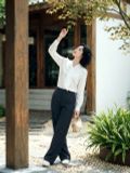  Quần suông basic màu ghi tàn 