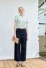 Quần jeans ống suông basic màu xanh chàm