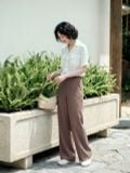  Sơ mi basic cổ V màu trắng 