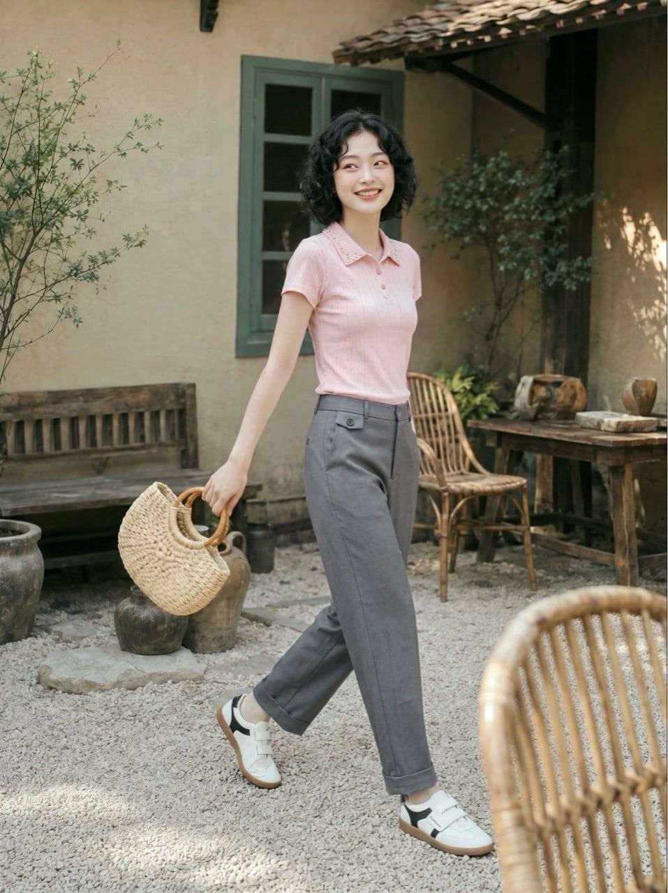  Quần ống đứng smart màu Tàn 