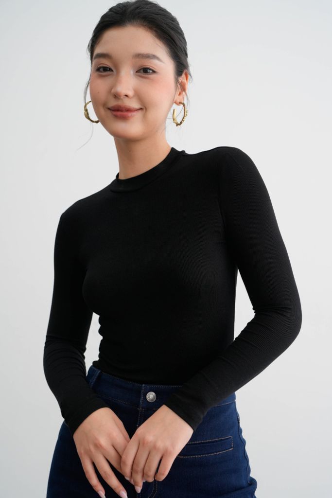 Áo giữ ấm cổ 3cm đen