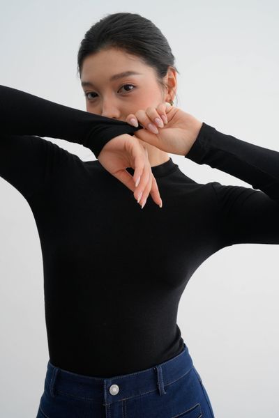 Áo giữ ấm cổ 3cm đen