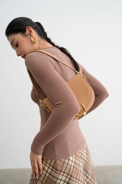 Áo giữ ấm cổ 3cm nâu