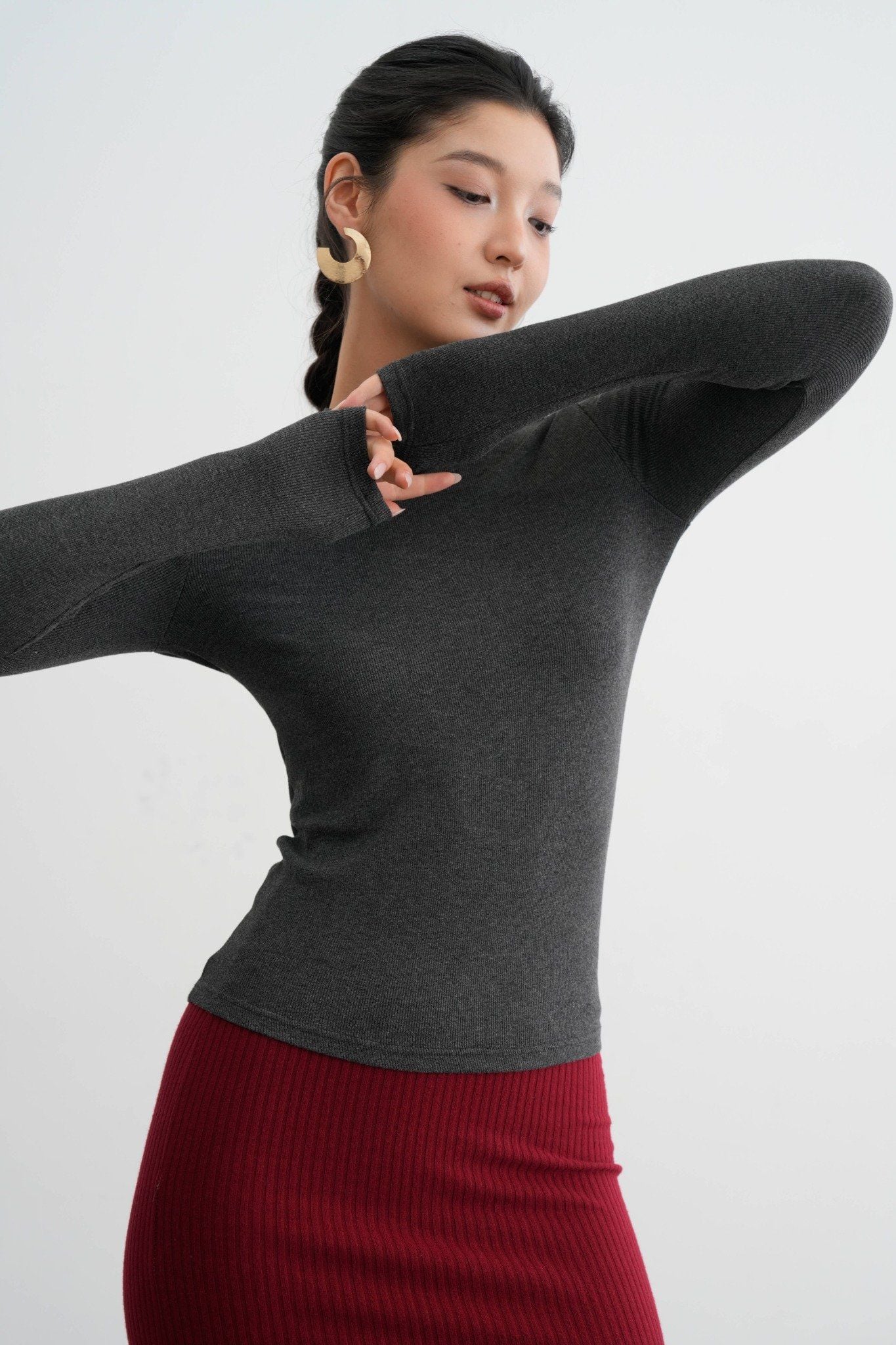 Áo giữ ấm cổ 3cm tàn đậm