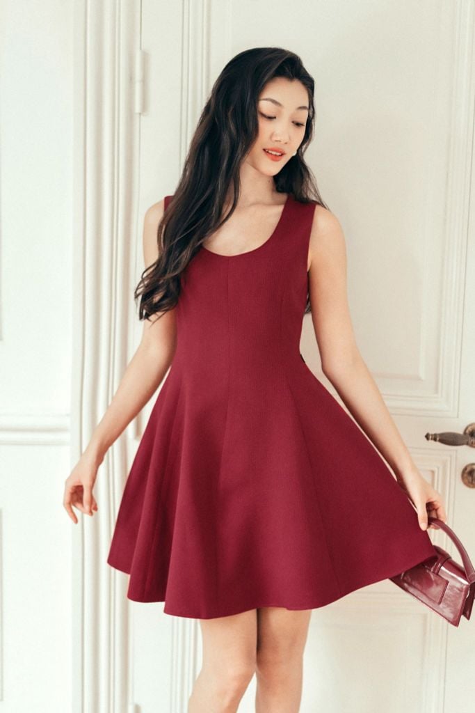 Đầm không tay Đỏ đô