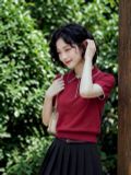 Chân váy mini Đen xếp ly kèm belt 
