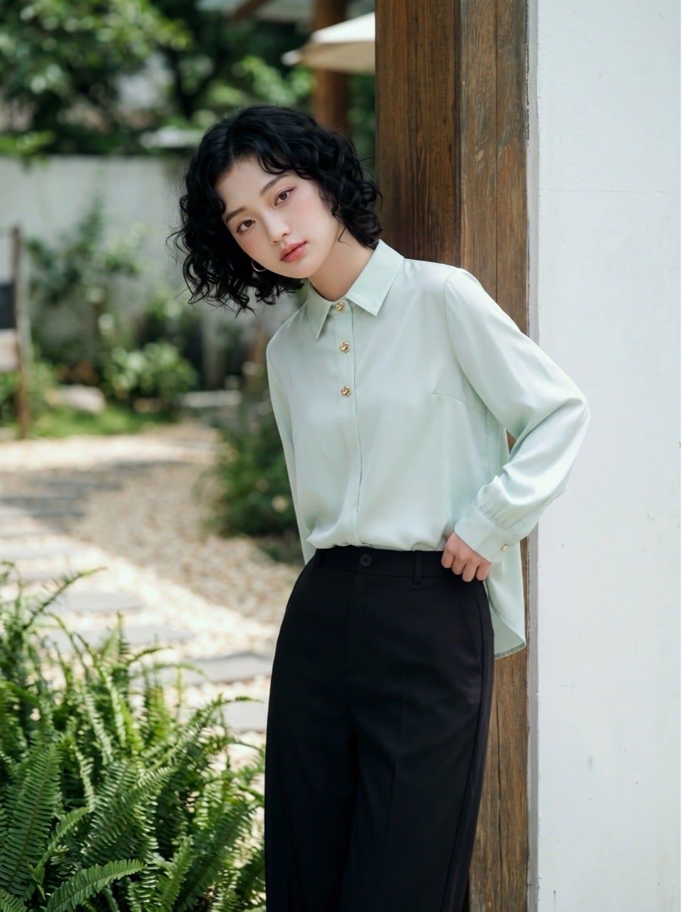 Quần suông basic màu đen 