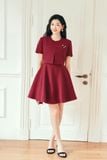  Áo khoác nhỏ mùa hè Đỏ đính charms 
