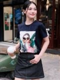  Áo T-shirt navy in Nàng A Mị 