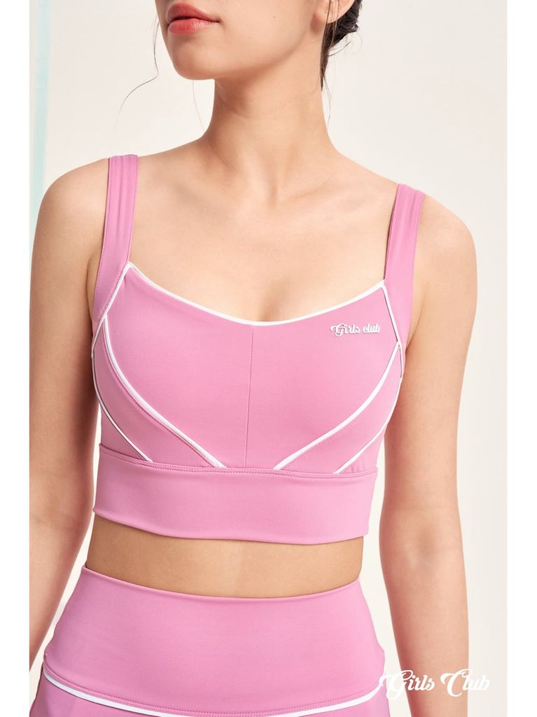 Áo tank top linevibe - hồng phấn