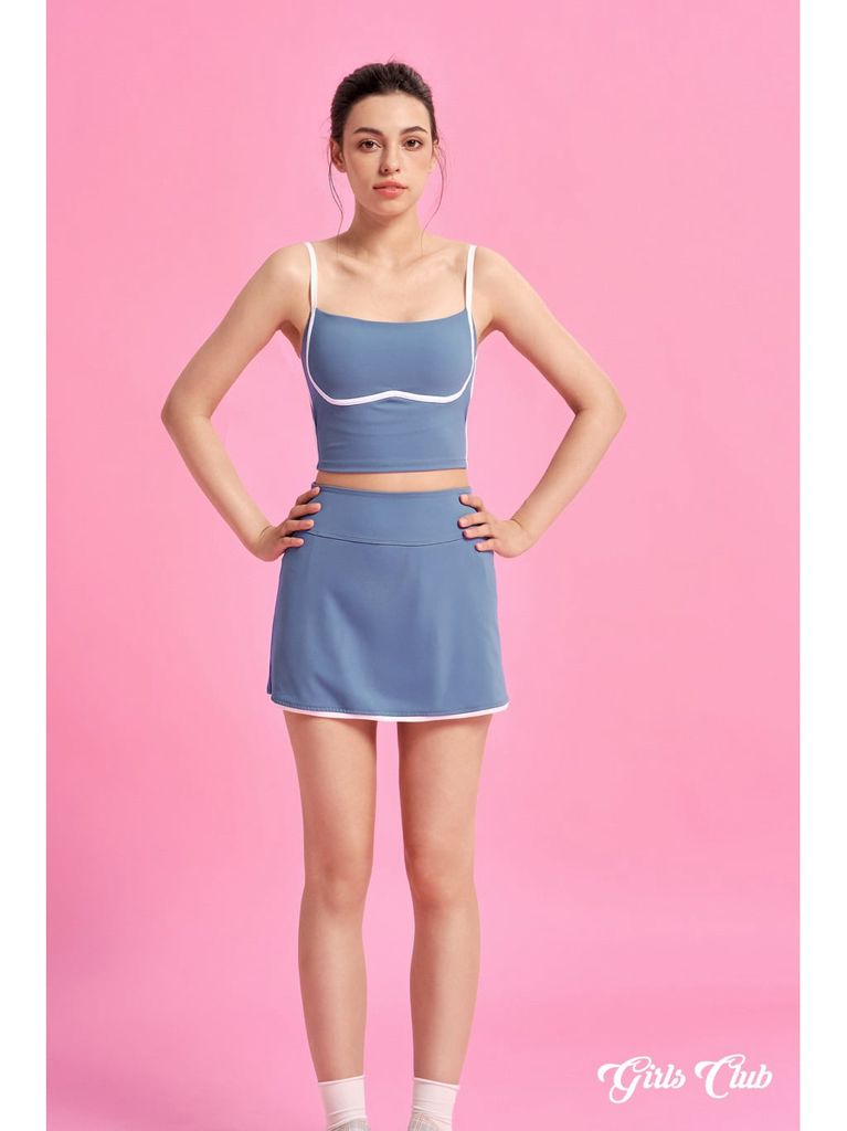 Áo crop top dynamic - xanh ash blue