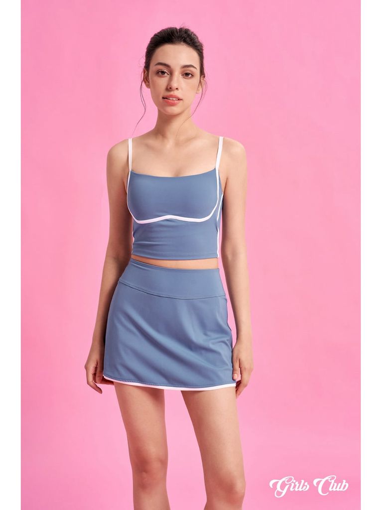 Áo crop top dynamic - xanh ash blue