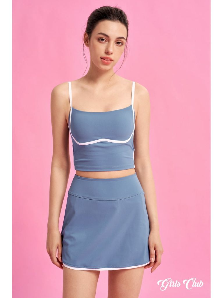 Áo crop top dynamic - xanh ash blue