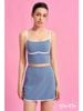 Áo crop top dynamic - xanh ash blue