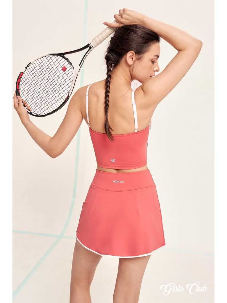 Áo crop top dynamic - cam electric orange