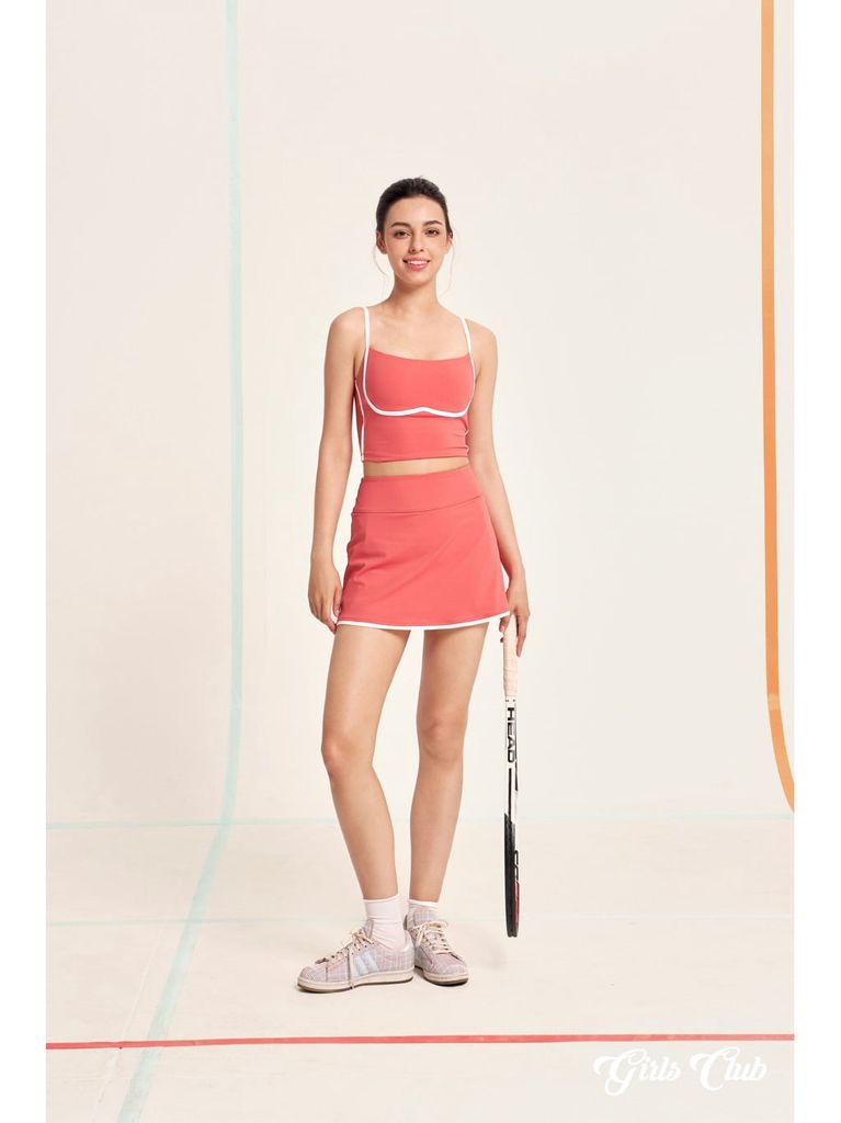 Áo crop top dynamic - cam electric orange