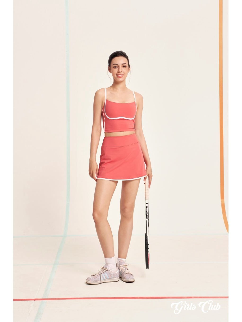 Áo crop top dynamic - cam electric orange 