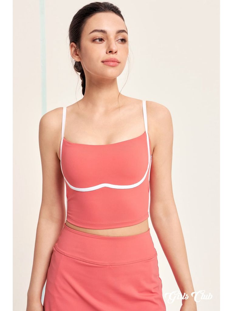 Áo crop top dynamic - cam electric orange