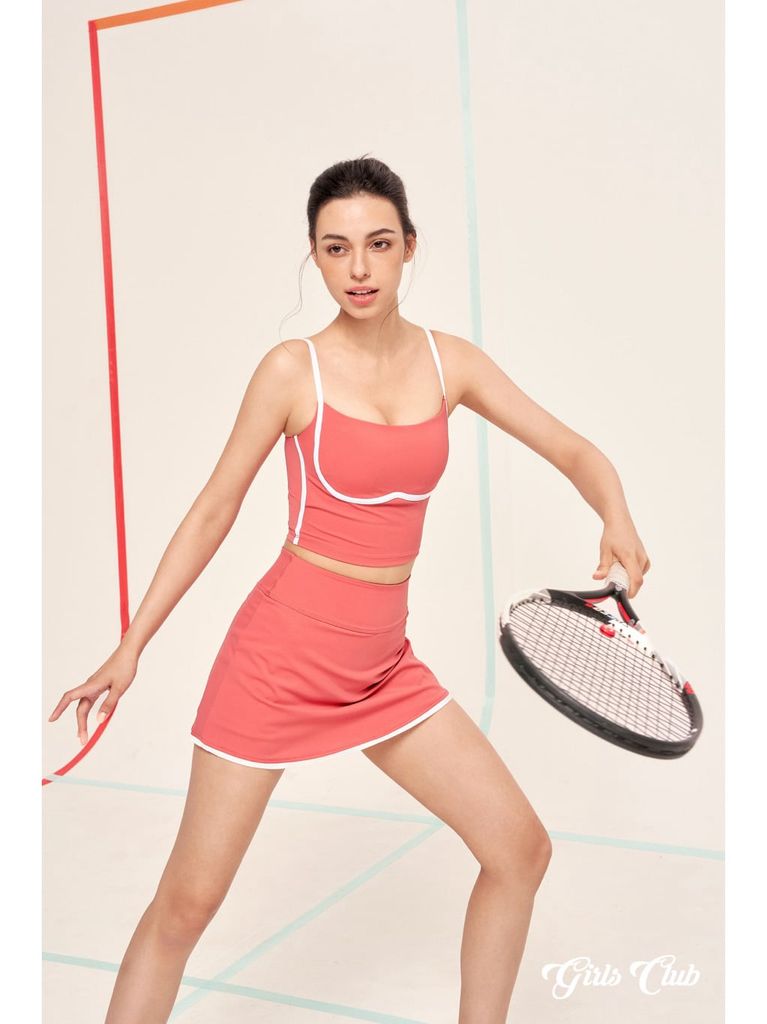 Áo crop top dynamic - cam electric orange