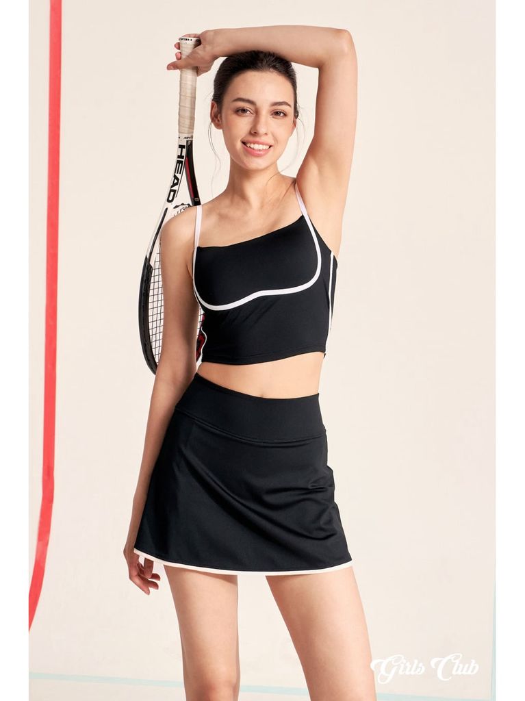Áo crop top dynamic - đen