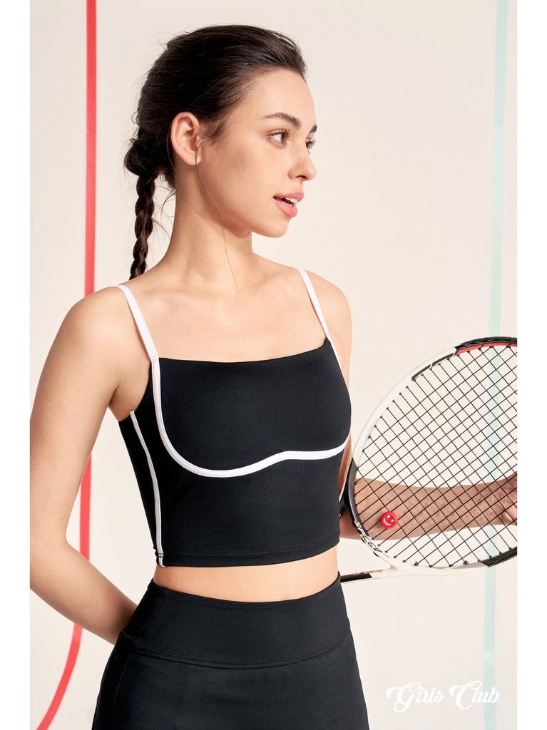 Áo crop top dynamic - đen