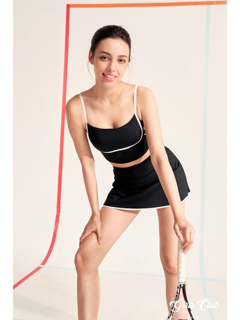 Áo crop top dynamic - đen