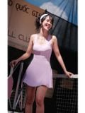  Đầm thể thao kéo khoá lilla - tím Lilac 