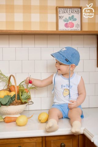  Bộ sát nách La Pomme chanh vàng ngộ nghĩnh 