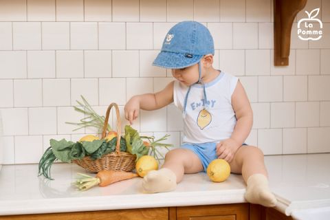  Bộ sát nách La Pomme chanh vàng ngộ nghĩnh 