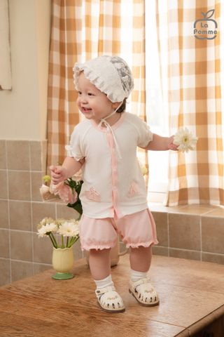  Bộ cộc tay La Pomme quần quả bí của thỏ con 