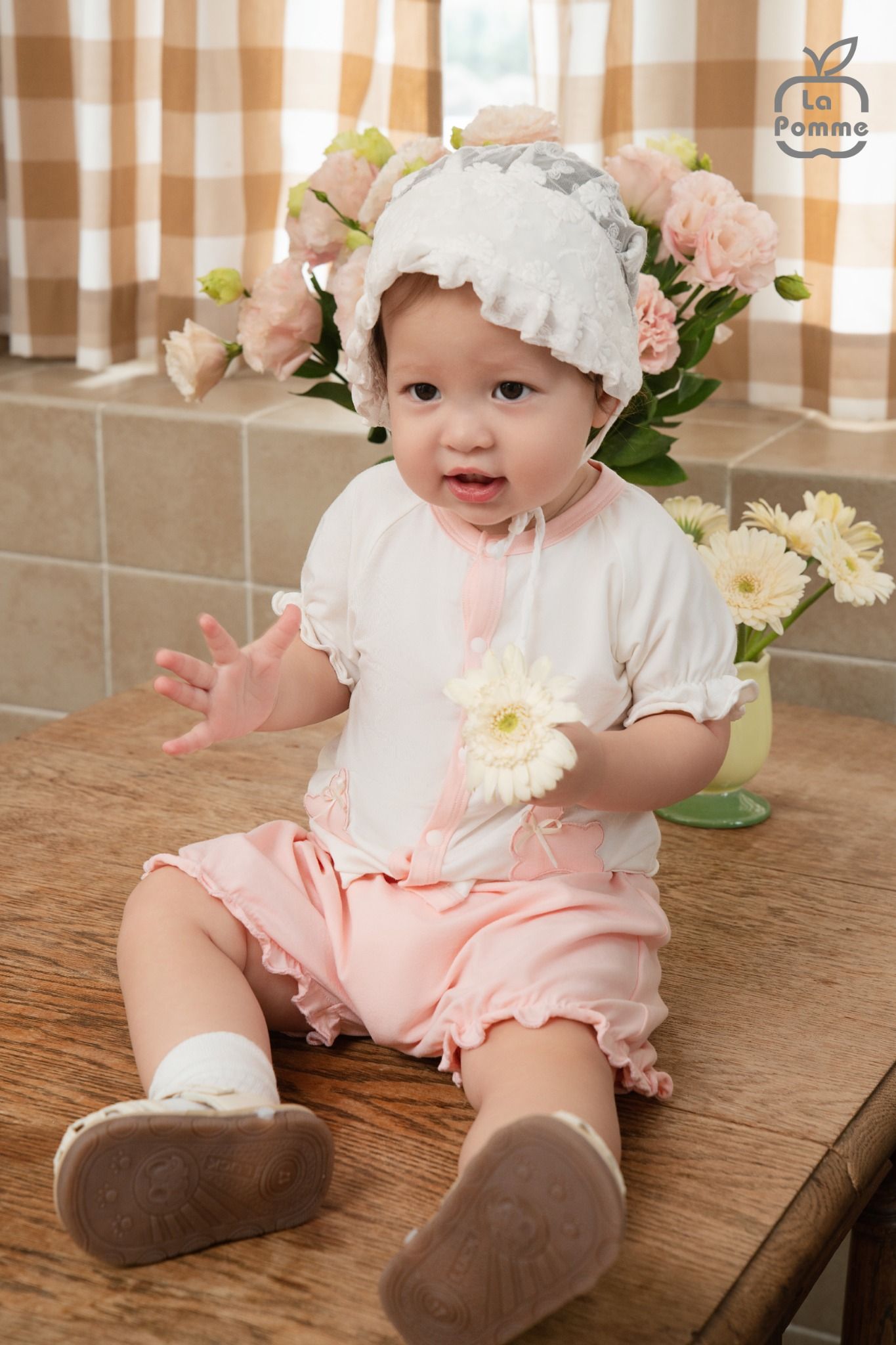  Bộ cộc tay La Pomme quần quả bí của thỏ con 