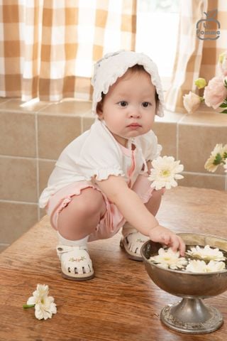  Bộ cộc tay La Pomme quần quả bí của thỏ con 