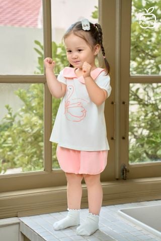  Bộ cộc tay La Pomme phối bèo thiên nga hoạt bát 