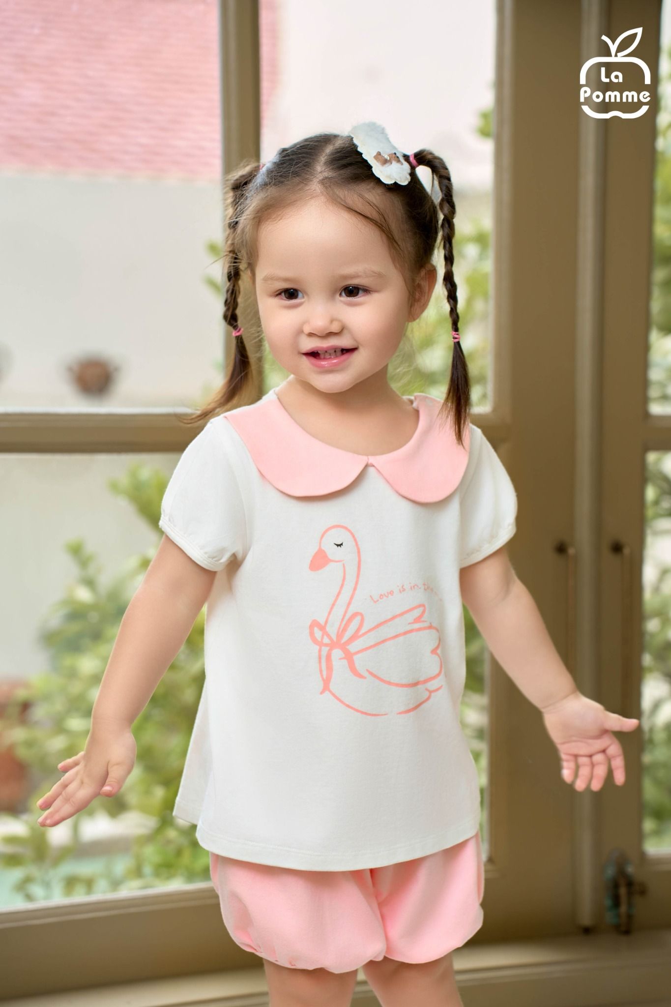  Bộ cộc tay La Pomme phối bèo thiên nga hoạt bát 