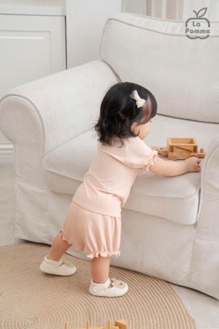  Bộ cộc tay La Pomme bèo nhún dâu tây ngọt ngào 