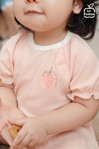  Bộ cộc tay La Pomme bèo nhún dâu tây ngọt ngào 