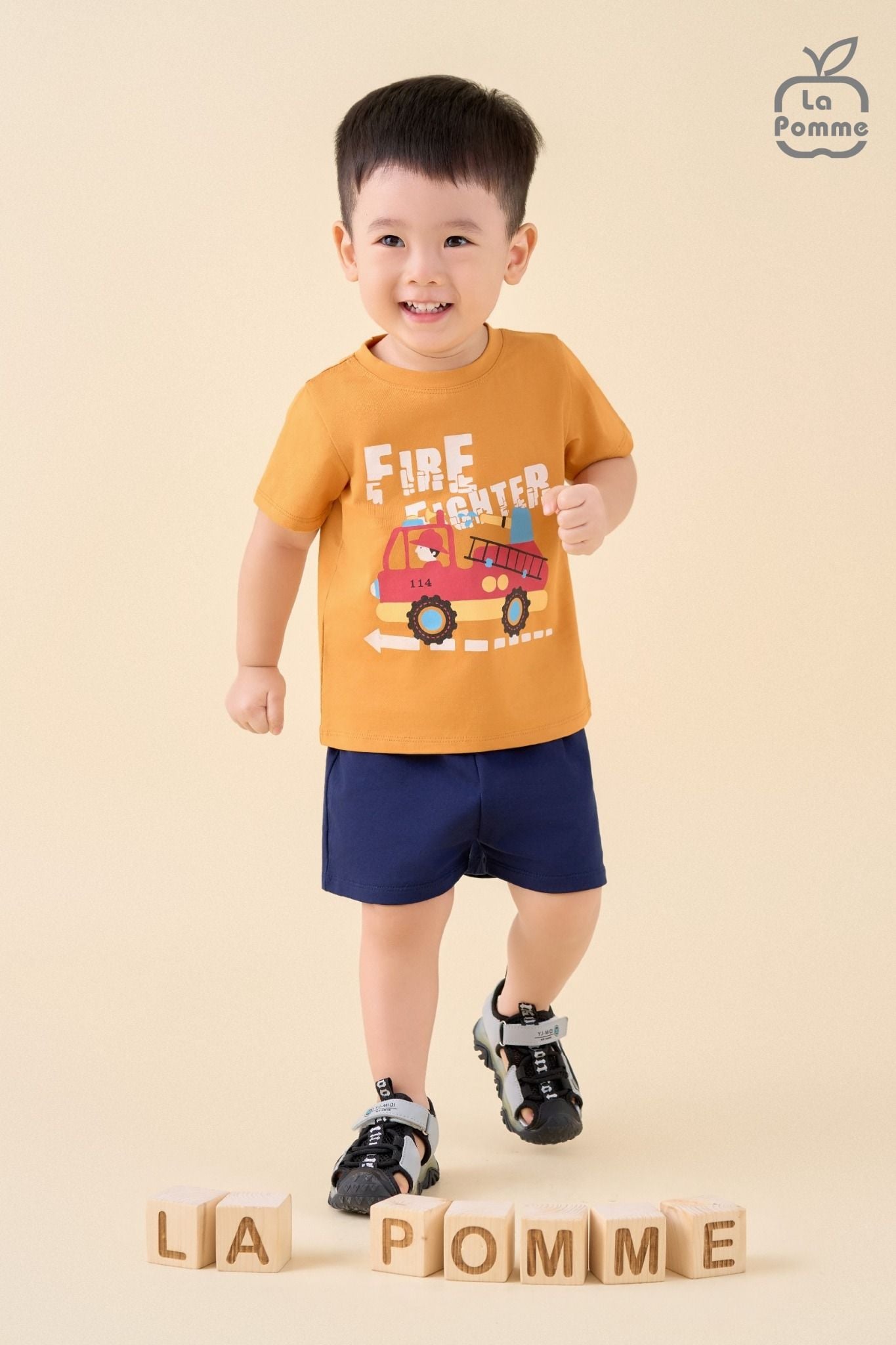  Bộ cộc tay La Pomme mảng màu thời trang 