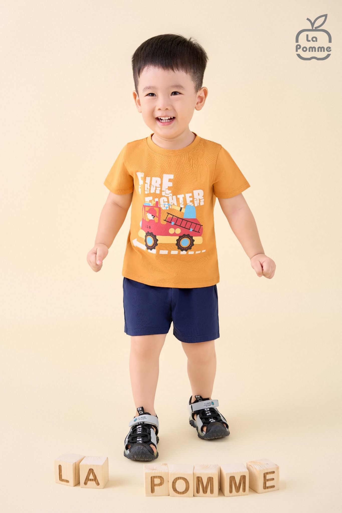  Bộ cộc tay La Pomme mảng màu thời trang 