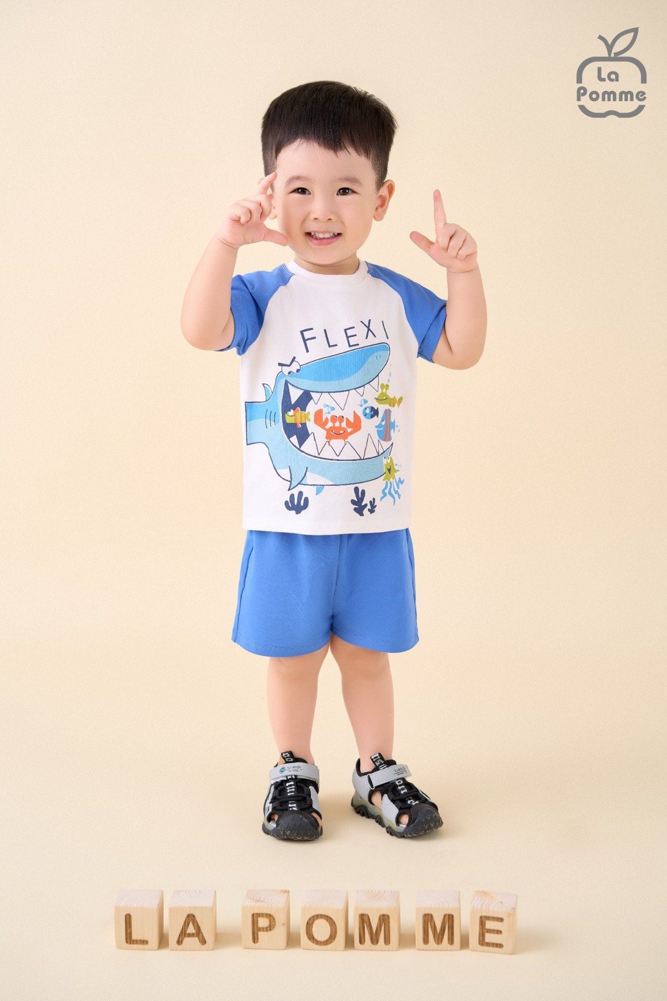  Bộ cộc tay La Pomme màu sắc tinh nghịch 