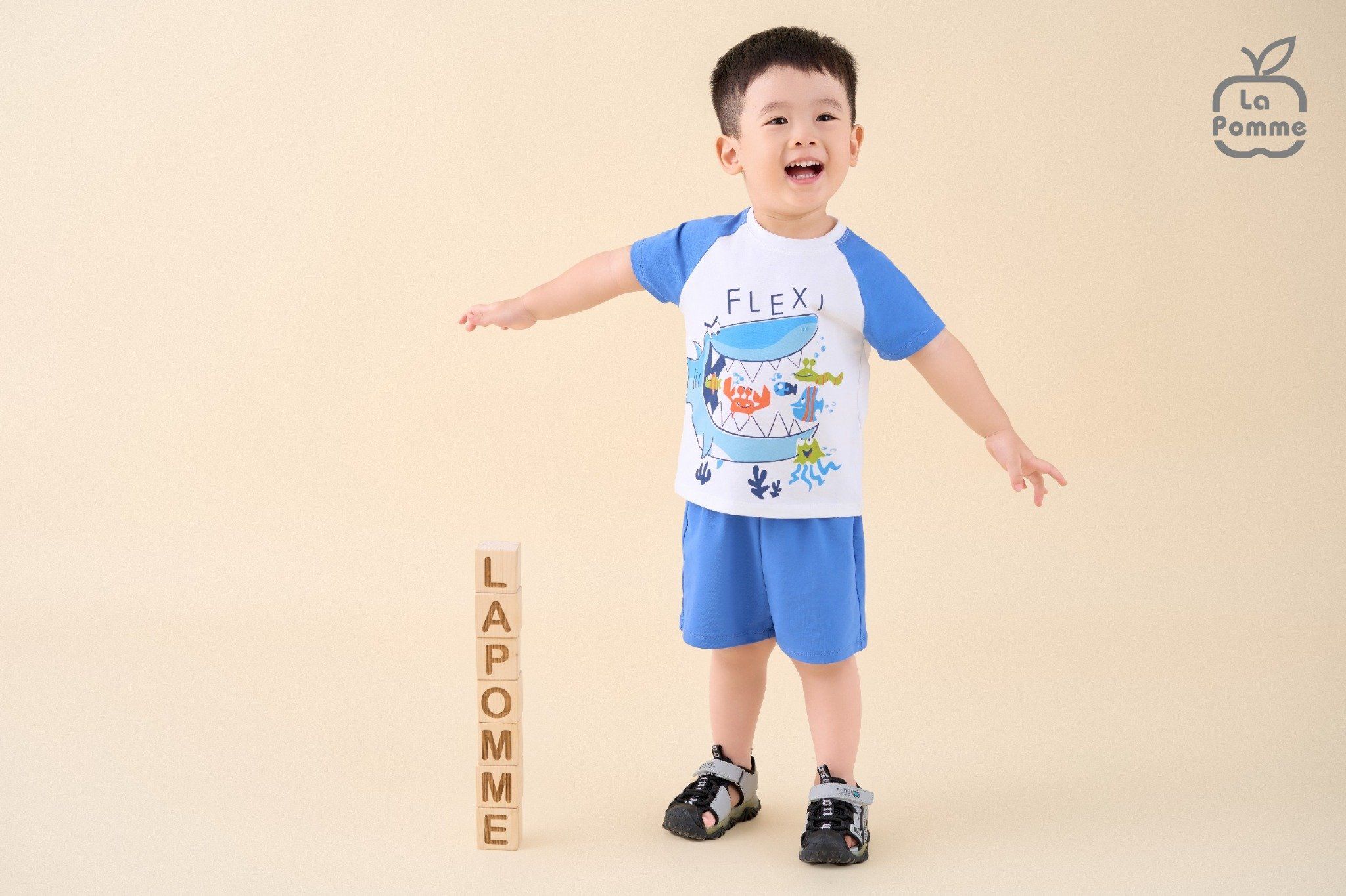  Bộ cộc tay La Pomme màu sắc tinh nghịch 