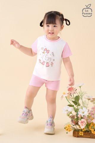  Bộ cộc tay La Pomme phối màu 