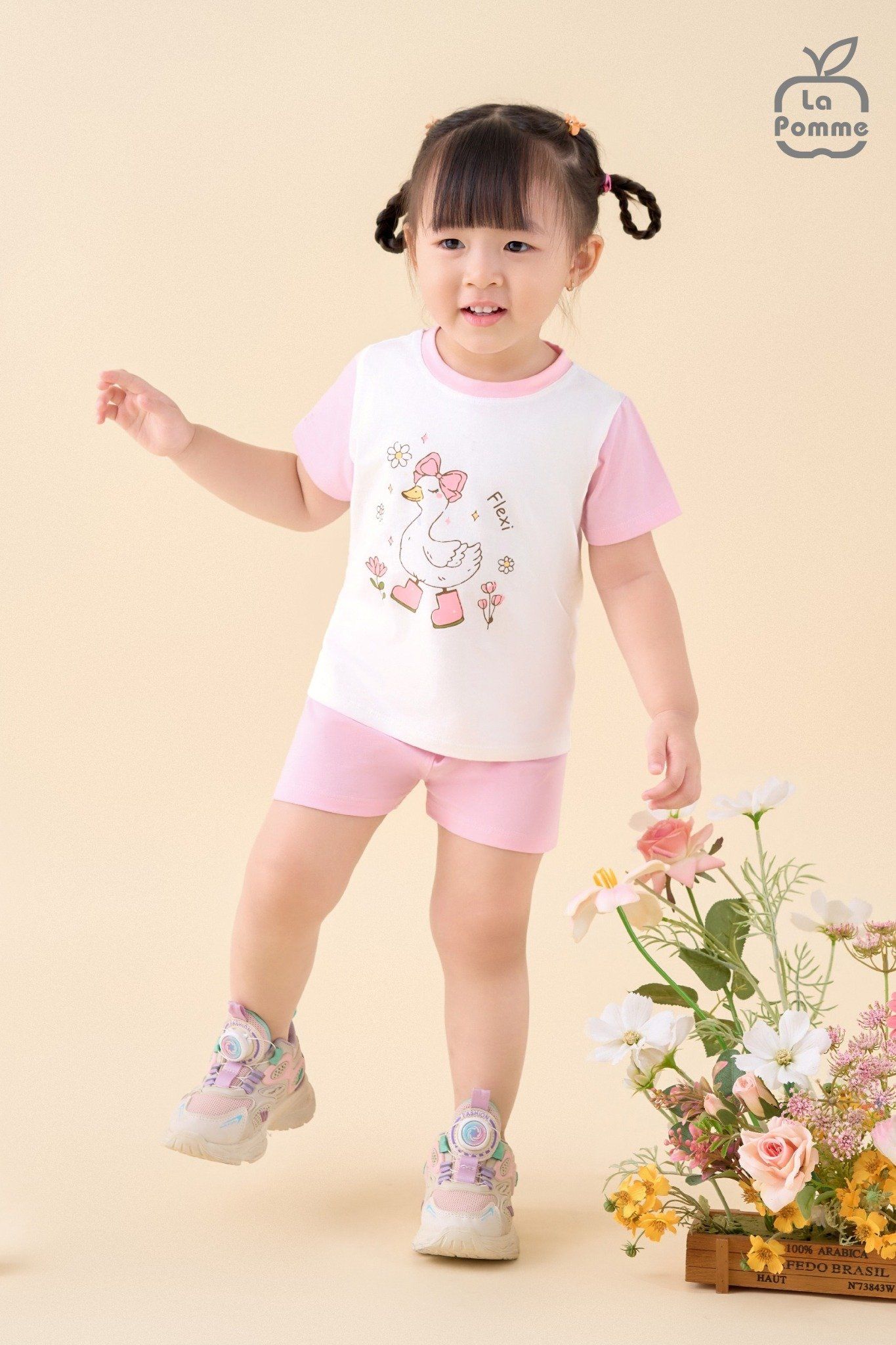  Bộ cộc tay La Pomme phối màu 