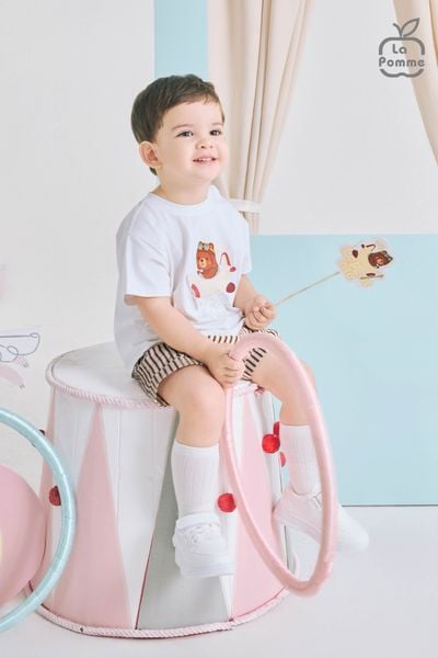  Bộ cộc tay La Pomme xin chào cơ trưởng gấu 