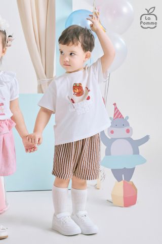  Bộ cộc tay La Pomme xin chào cơ trưởng gấu 