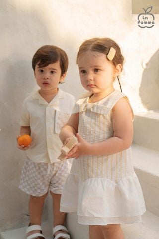  Bộ cộc tay La Pomme áo cách điệu thời trang du lịch biển 