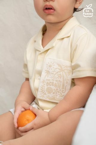  Bộ cộc tay La Pomme áo cách điệu thời trang du lịch biển 
