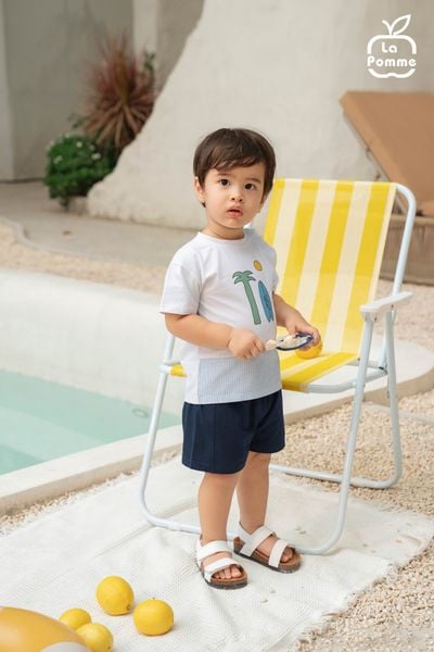  Bộ cộc tay La Pomme phối họa tiết lướt sóng thật vui 